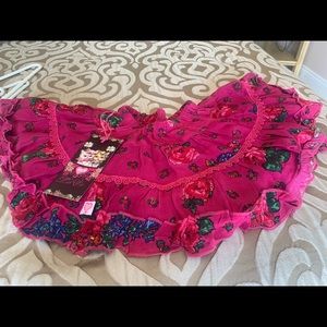 Mim-Pi -Elasticated waist Pink Rose skirt.Size says 18 mths